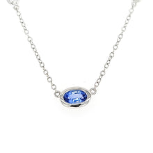 Load image into Gallery viewer, Sapphire &amp; Diamond Station Necklace (I7521)

