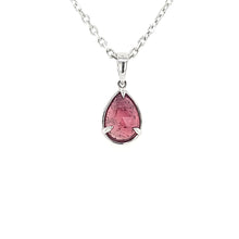 Load image into Gallery viewer, 14k White Gold Pink Tourmaline Pendant (I6085)
