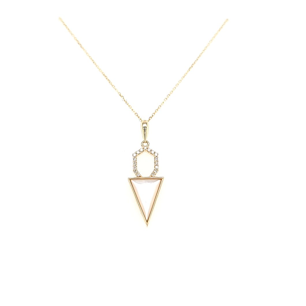Mother of Pearl Arrow Necklace (I7429)