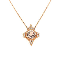 Load image into Gallery viewer, 18k Rose Gold Morganite Necklace (I6622)
