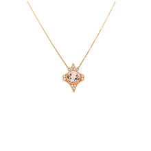 Load image into Gallery viewer, 18k Rose Gold Morganite Necklace (I6622)
