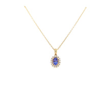 Load image into Gallery viewer, Tanzanite Halo Necklace (I3919)
