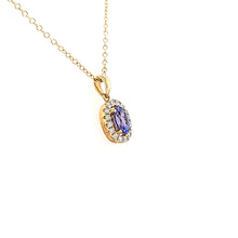 Load image into Gallery viewer, Tanzanite Halo Necklace (I3919)
