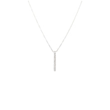Load image into Gallery viewer, 14k White Gold Diamond Bar Necklace (I7554)

