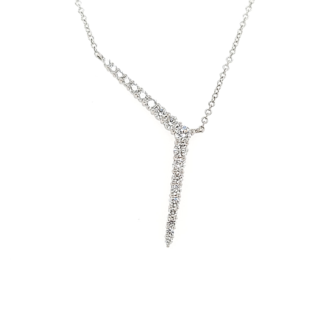 Graduating Diamond Angle Necklace (I6471)