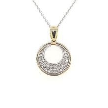 Load image into Gallery viewer, Two-Tone Diamond Disc Necklace (I7067)
