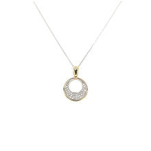 Load image into Gallery viewer, Two-Tone Diamond Disc Necklace (I7067)
