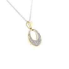 Load image into Gallery viewer, Two-Tone Diamond Disc Necklace (I7067)
