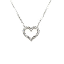 Load image into Gallery viewer, 14k White Gold Diamond Heart Necklace (I7424)
