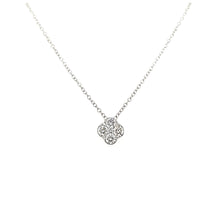 Load image into Gallery viewer, White Gold Four Diamond Pod Necklace (I7667)
