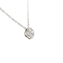 Load image into Gallery viewer, White Gold Four Diamond Pod Necklace (I7667)
