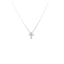 Load image into Gallery viewer, White Gold Diamond Cross Necklace (I7668)
