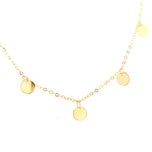 Load image into Gallery viewer, 14k Yellow Gold Disc Station Necklace (I7654)
