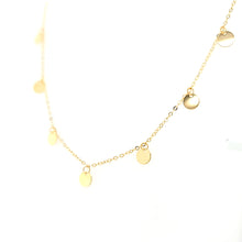 Load image into Gallery viewer, 14k Yellow Gold Disc Station Necklace (I7654)
