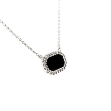 Load image into Gallery viewer, 14k White Gold Onyx &amp; Diamond Necklace (I7569)
