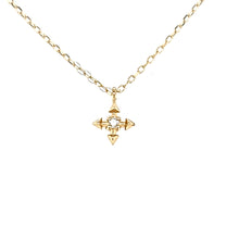 Load image into Gallery viewer, 14k Yellow Gold Petite Arrow Compass Necklace (I7292)
