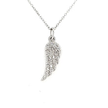 Load image into Gallery viewer, White Gold Diamond Wing Necklace (I6436)
