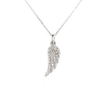 Load image into Gallery viewer, White Gold Diamond Wing Necklace (I6436)
