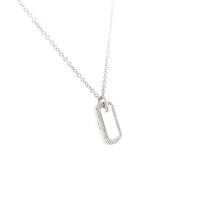 Load image into Gallery viewer, 14k White Gold &amp; Diamond Dog Tag Necklace (I7565)
