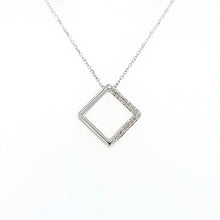 Load image into Gallery viewer, White Gold Negative Space Necklace (I6948)

