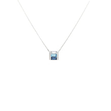 Load image into Gallery viewer, 14k White Gold Gradient Blue Necklace (I6549)
