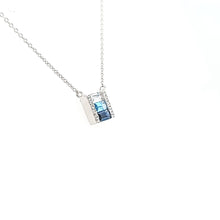 Load image into Gallery viewer, 14k White Gold Gradient Blue Necklace (I6549)
