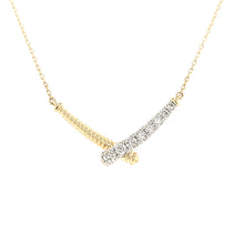 Load image into Gallery viewer, Yellow Gold Diamond Crossover Necklace (I7555)
