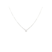 Load image into Gallery viewer, White Gold Petite Diamond Bezel Necklace (I3439)
