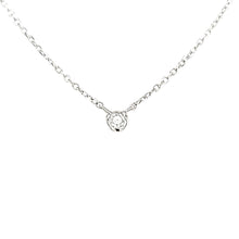 Load image into Gallery viewer, White Gold Petite Diamond Bezel Necklace (I3439)
