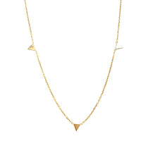 Load image into Gallery viewer, 14k Yellow Gold Point Station Necklace (I7395)
