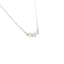 Load image into Gallery viewer, White Gold Diamond Triple Bezel Necklace (I7671)
