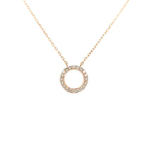 Load image into Gallery viewer, Rose Gold Diamond Circle Necklace (I7171)
