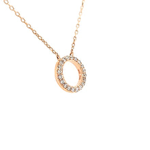 Load image into Gallery viewer, Rose Gold Diamond Circle Necklace (I7171)
