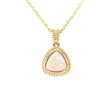 Load image into Gallery viewer, Yellow Gold Opal Trillion Pendant (I7127)
