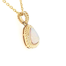 Load image into Gallery viewer, Yellow Gold Opal Trillion Pendant (I7127)
