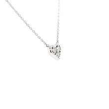 Load image into Gallery viewer, 14k White Gold Petite Diamond Heart Necklace (I6430)
