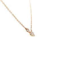 Load image into Gallery viewer, 14k Rose Gold Diamond Pear Shaped Pod Bolo Necklace (I4112)
