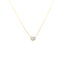 Load image into Gallery viewer, 14k Yellow Gold Petite Diamond Heart Necklace (I6429)
