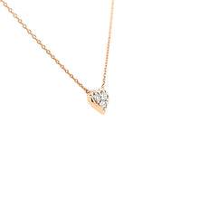 Load image into Gallery viewer, 14k Rose Gold Petite Diamond Heart Necklace (I6431)
