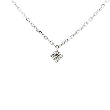 Load image into Gallery viewer, 14k White Gold Diamond Dangle Station Necklace (I7474)

