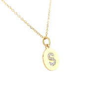 Load image into Gallery viewer, 14k Yellow Gold Diamond S Necklace (I5490)
