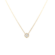 Load image into Gallery viewer, 14k Yellow Gold Bezel Set Diamond Necklace (I7284)

