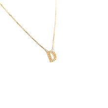 Load image into Gallery viewer, 14k Yellow Gold Diamond D Initial Necklace (I5464)
