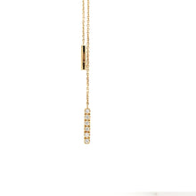 Load image into Gallery viewer, 14k Yellow Gold Diamond Tassel Y Necklace (I6206)
