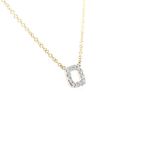 Load image into Gallery viewer, 14k Yellow Gold Diamond Square Necklace (I5950)

