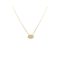 Load image into Gallery viewer, 14k Yellow Gold Diamond Oval Necklace (I5951)
