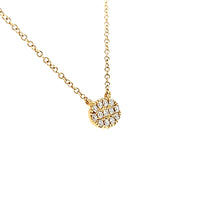 Load image into Gallery viewer, 14k Yellow Gold Diamond Oval Necklace (I5951)
