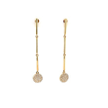 Load image into Gallery viewer, 14k Yellow Gold Segmented Diamond Earrings (I6225)
