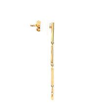 Load image into Gallery viewer, 14k Yellow Gold Segmented Diamond Earrings (I6225)
