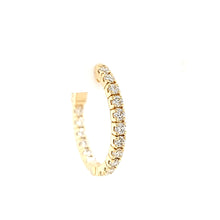 Load image into Gallery viewer, 14k Yellow Gold Inside Out Diamond Hoop Earrings (I6441)
